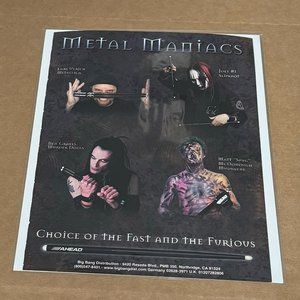 JOEY JORDISON / LARS ULRICH / SPUG / GRAVES - AHEAD DRUMSTICKS - 2004 Print Ad